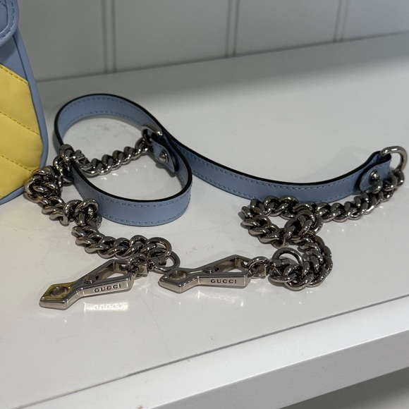 Gucci GG Marmont Mini Top-Handle Bag – Pastel Rainbow Leather - Picture 13 of 14